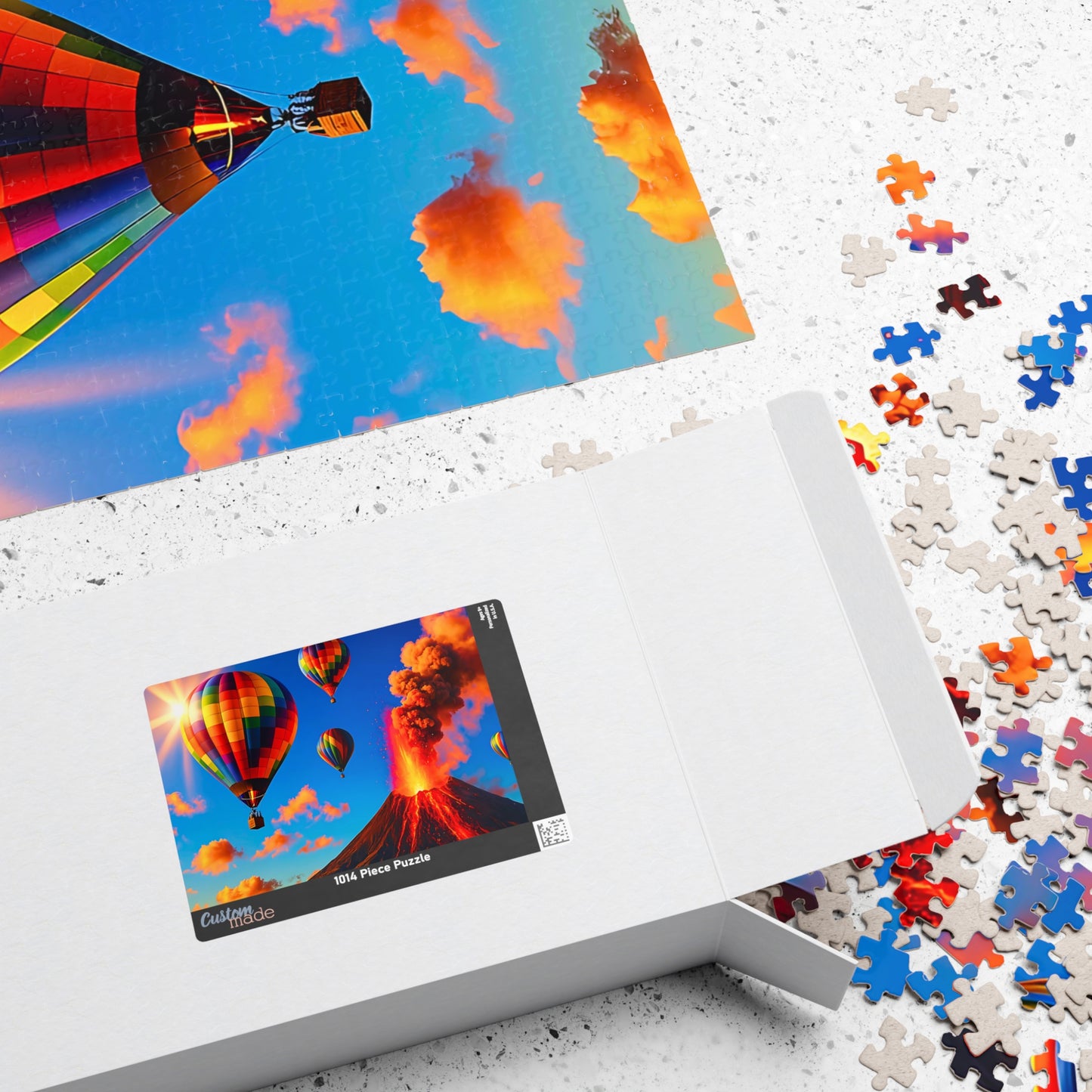 Vibrant Hot Air Balloon Puzzle - Fun Family Activity, Gift for Puzzle Lovers, Home Décor, Relaxing Hobby, Kids and Adults,