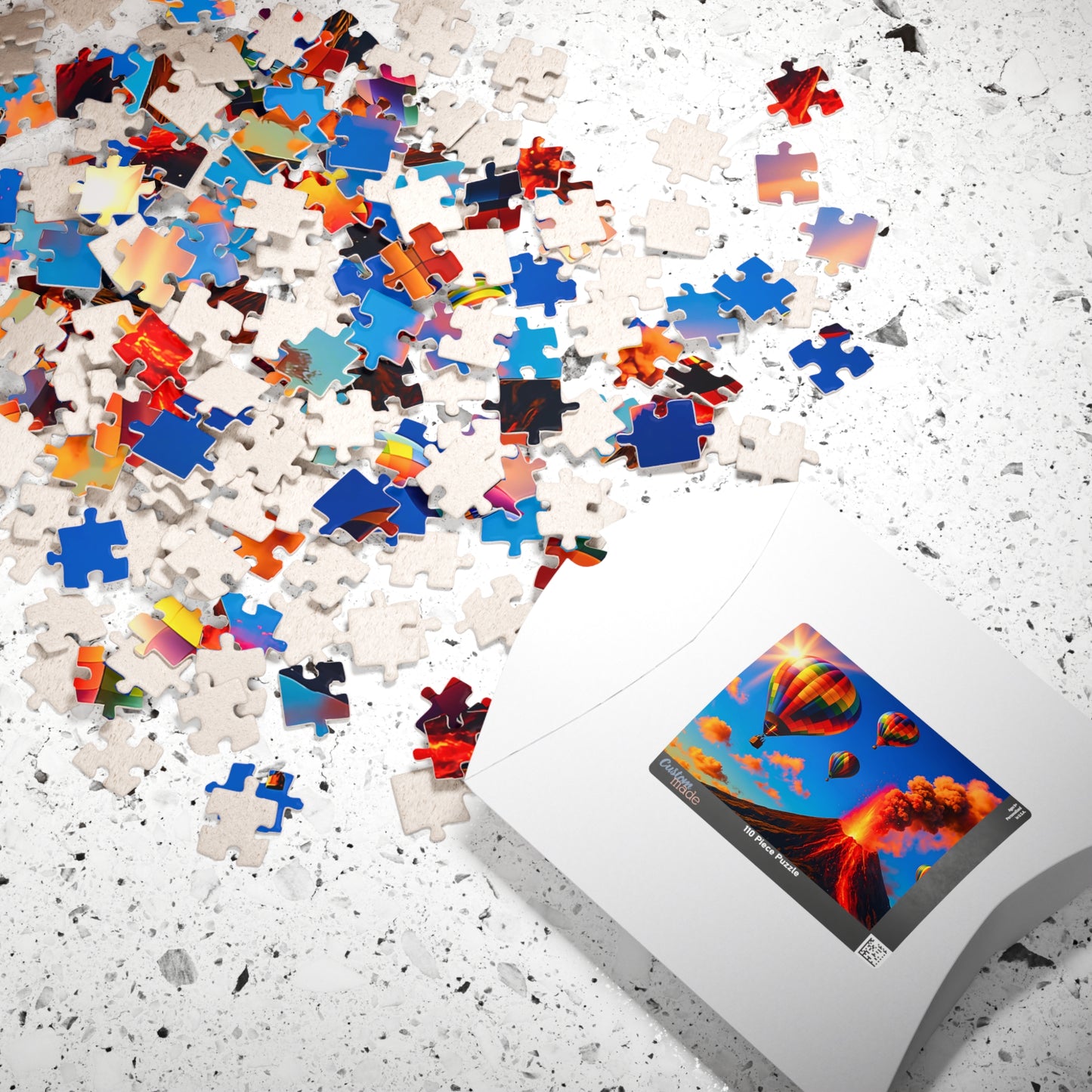 Vibrant Hot Air Balloon Puzzle - Fun Family Activity, Gift for Puzzle Lovers, Home Décor, Relaxing Hobby, Kids and Adults,