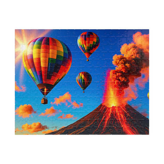 Vibrant Hot Air Balloon Puzzle - Fun Family Activity, Gift for Puzzle Lovers, Home Décor, Relaxing Hobby, Kids and Adults,