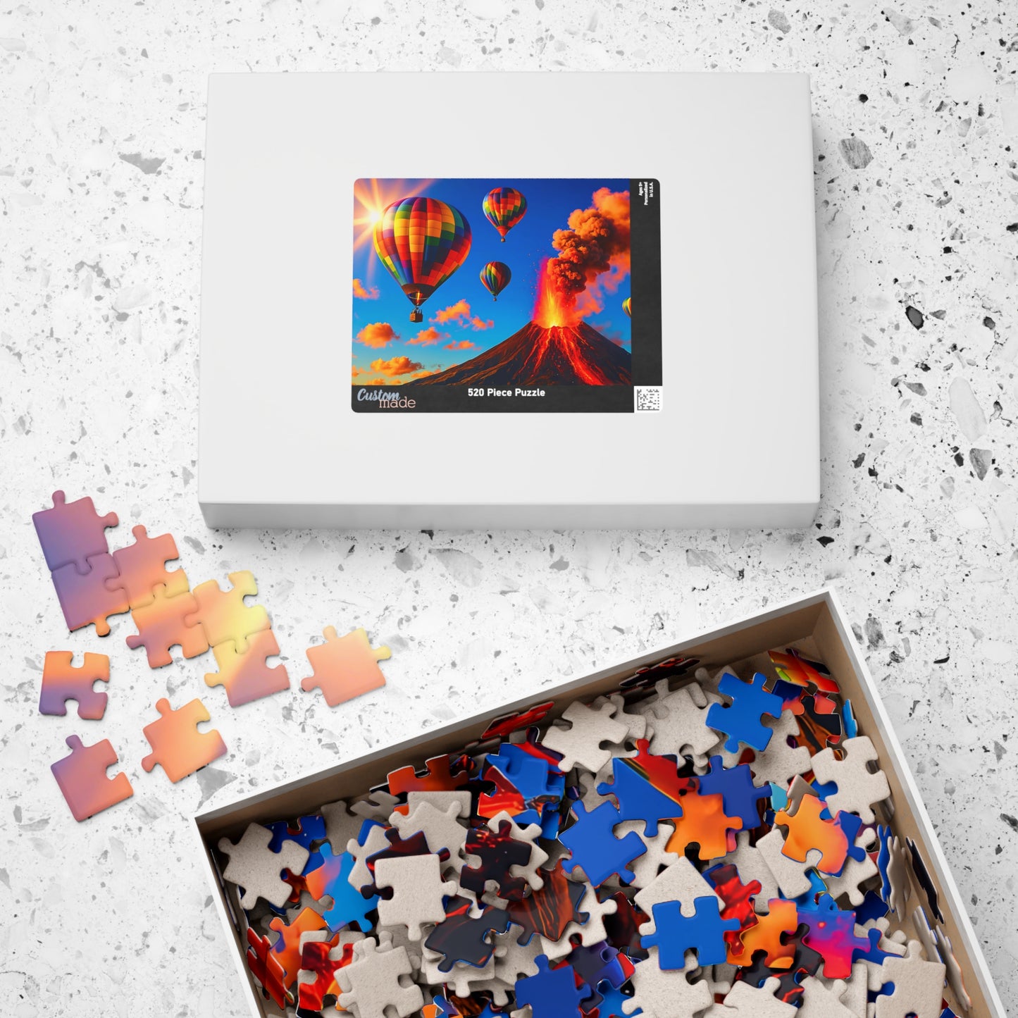 Vibrant Hot Air Balloon Puzzle - Fun Family Activity, Gift for Puzzle Lovers, Home Décor, Relaxing Hobby, Kids and Adults,