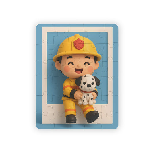 Kids Firefighter Puzzle, 30-Piece Fun for Children, Educational Play, Gift for Birthdays, Learning Activity, Family Bonding