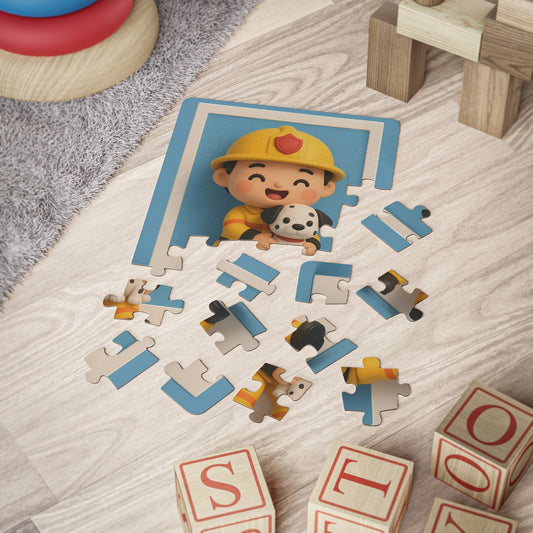 Kids Firefighter Puzzle, 30-Piece Fun for Children, Educational Play, Gift for Birthdays, Learning Activity, Family Bonding