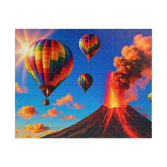 Vibrant Hot Air Balloon Puzzle - Fun Family Activity, Gift for Puzzle Lovers, Home Décor, Relaxing Hobby, Kids and Adults,